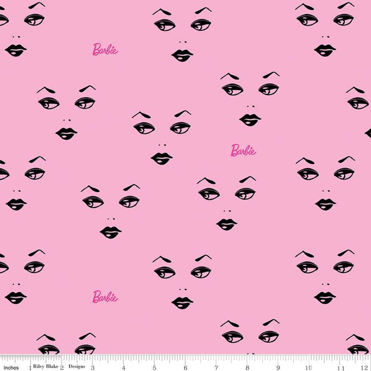 Licensed Barbie Faces Light Pink C9731-LTPINK Cotton Woven Fabric