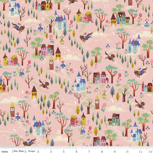 Beauty & The Beast by Jill Howarth French Countryside Pink C9533-PINK Cotton Woven Fabric
