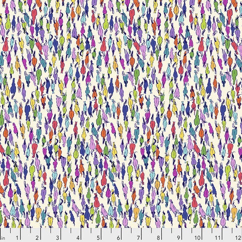 Calico Horses by Lorraine Turner Birdseye Mustang Multi PWLT005.MULTI Cotton Woven Fabric