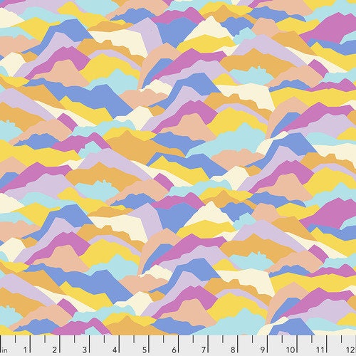 Calico Horses by Lorraine Turner Calico Mountains Multi PWLT009.MULTI Cotton Woven Fabric