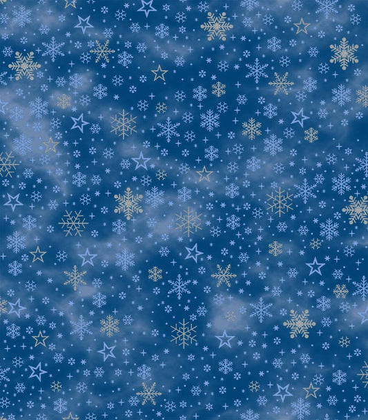 It's Snowflake 4597-018 w/Metallic Accents Cotton Woven Fabric