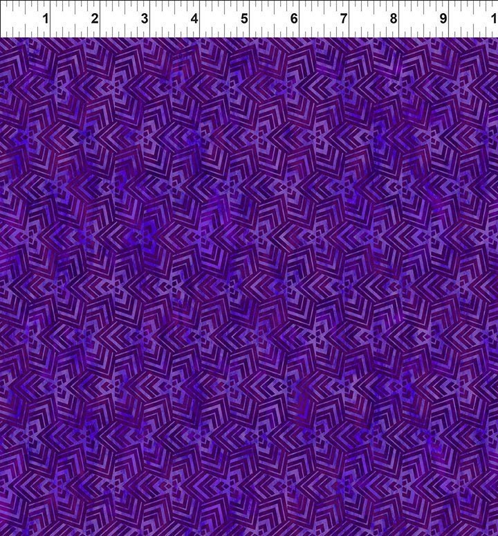 Cosmos by Jason Yenter 10cos-2 Triangles Purple Cotton Woven Fabric