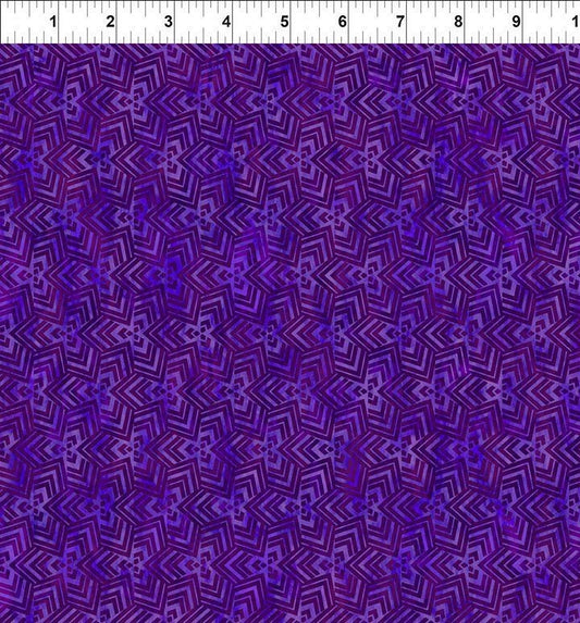 Cosmos by Jason Yenter 10cos-2 Triangles Purple Cotton Woven Fabric