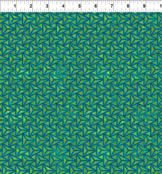 Cosmos by Jason Yenter 11cos-1 Facet Teal Cotton Woven Fabric