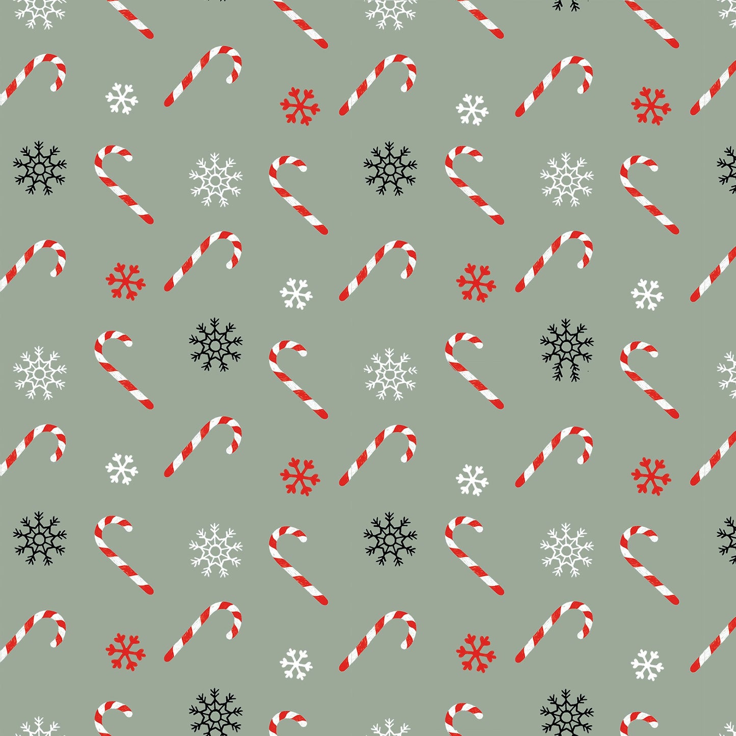 Christmas Memories by Lucie Crovatto Tossed Candy Canes Teal 5259-11 Cotton Woven Fabric