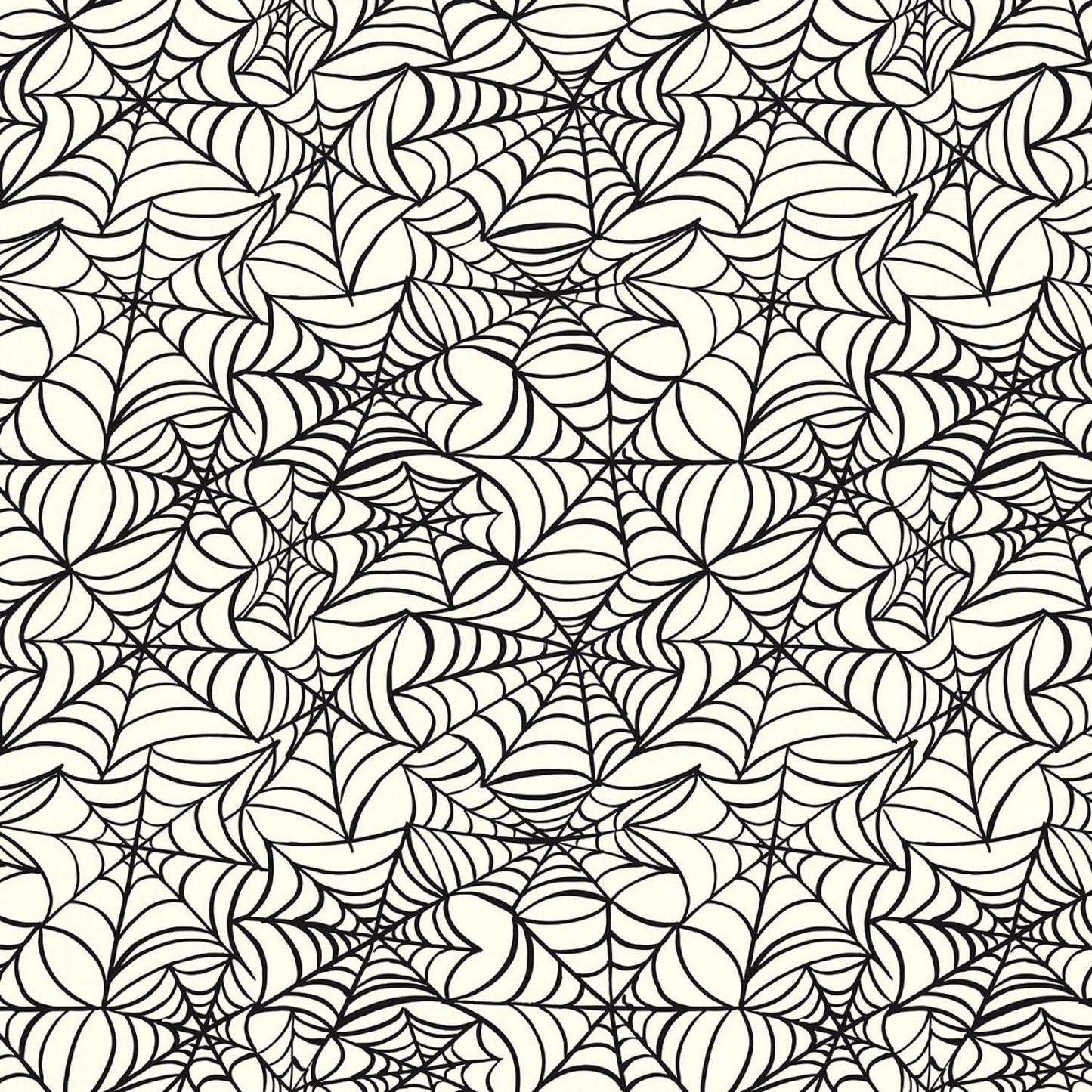 Hocus Pocus by Echo Park Spiderwebs Cream C9493-CREAM Cotton Woven Fabric