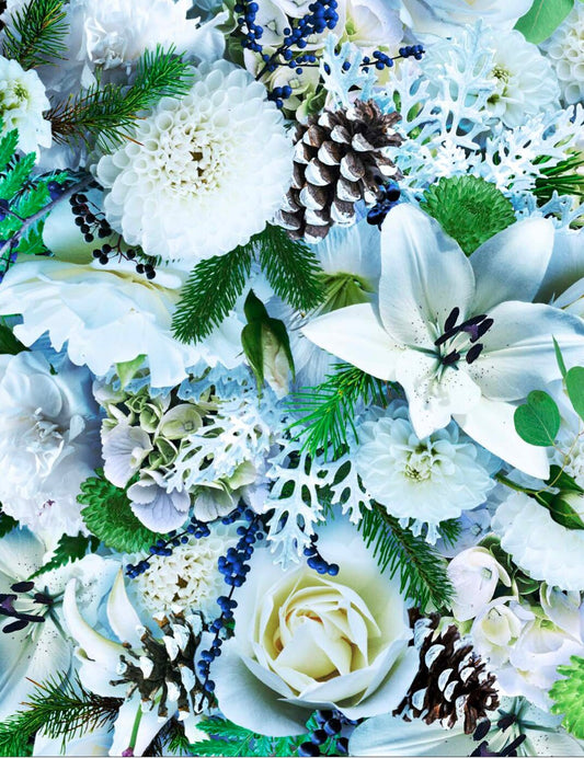 Nature's Narrative Fresh Freeze S4716-679-Cool Digitally Printed Cotton Woven Fabric