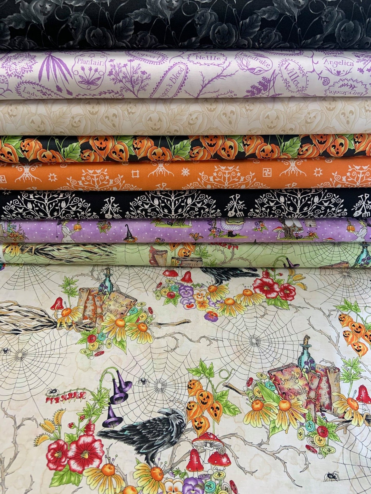 Spellcaster's Garden by Meg Hawley 27" Panel Spellcaster's 9810M-KJ Cotton Woven Fabric