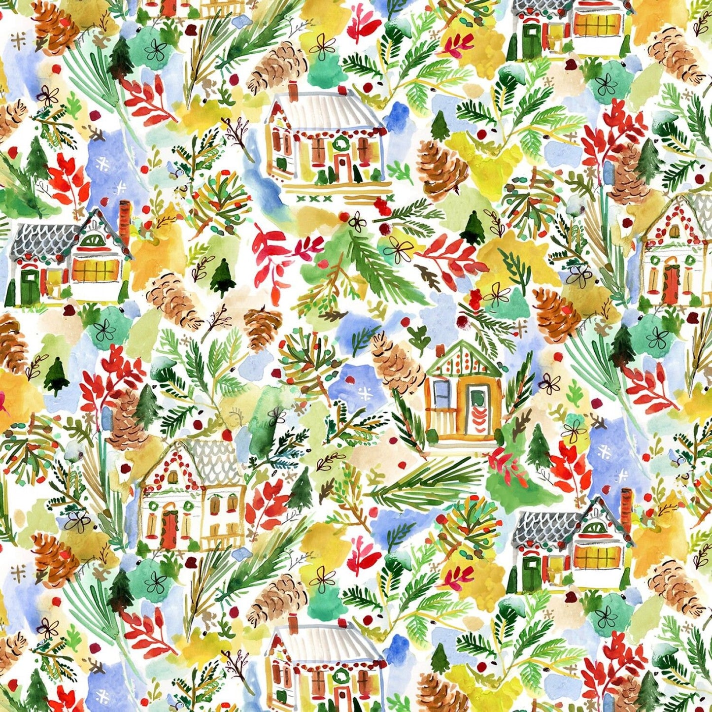 December to Remember by August Wren Home for the Holidays ST-DAW1583MU Cotton Woven Fabric