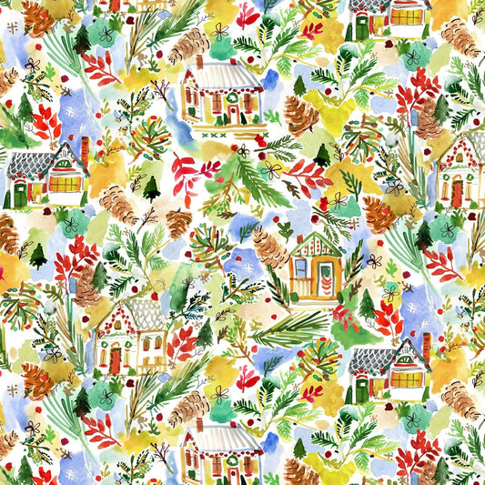 December to Remember by August Wren Home for the Holidays ST-DAW1583MU Cotton Woven Fabric