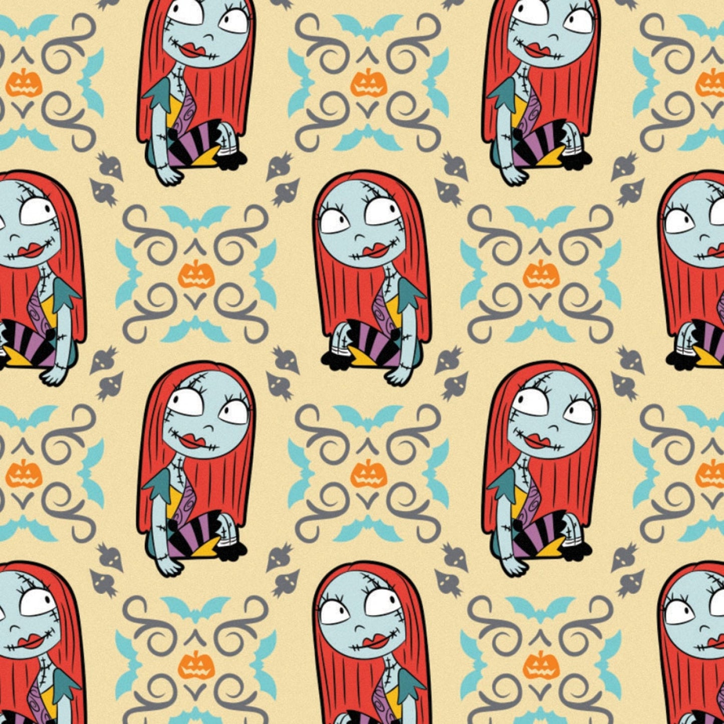 Master of Fright Nightmare Before Christmas Sally Cream 85390401-3  Licensed Cotton Woven Fabric