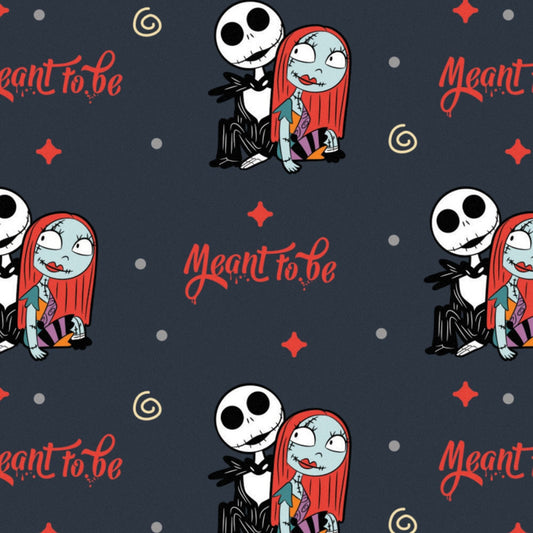 Master of Fright Nightmare Before Christmas Meant to Be Midnight 85390407-2 Licensed Cotton Woven Fabric
