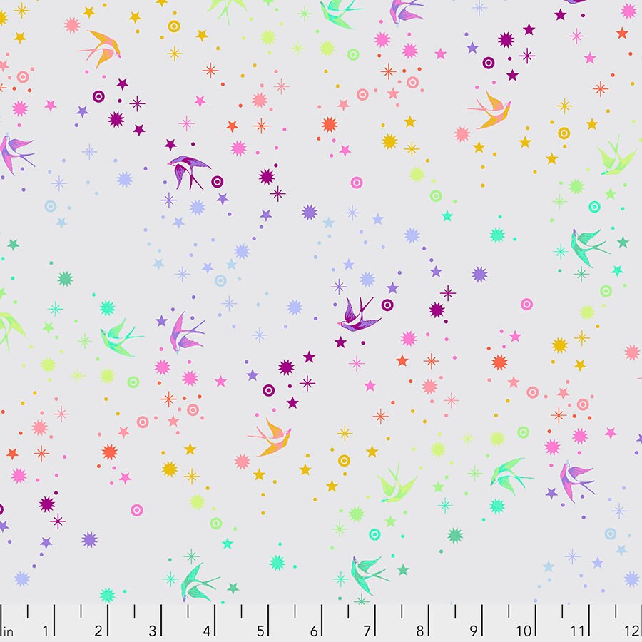 Tula Pink True Colors Fairy Dust Whisper PWTP133.WHISPER Cotton Woven Fabric