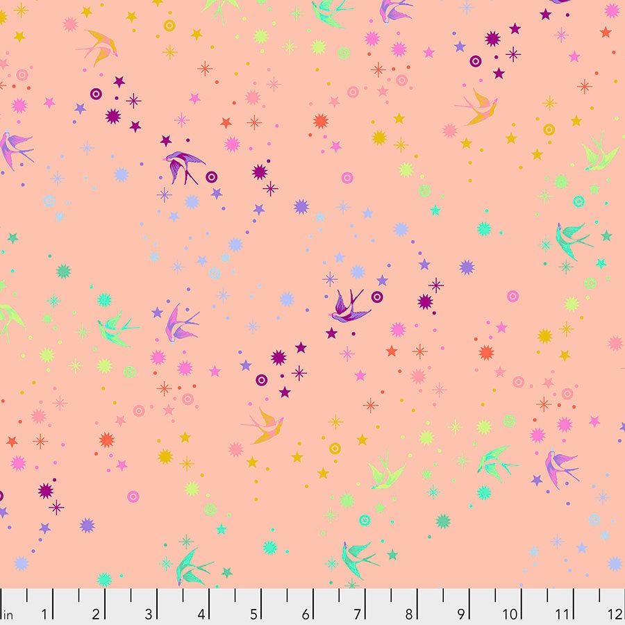 Tula Pink True Colors Fairy Dust Sherbert PWTP133.SHERBET Cotton Woven Fabric