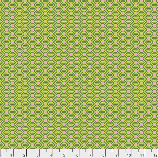 Tula Pink True Colors Hexy Juniper PWTP150.JUNIPER Cotton Woven Fabric