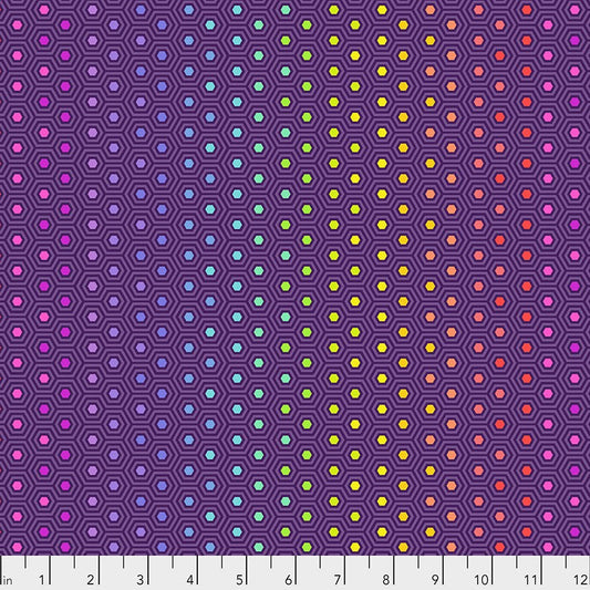 Tula Pink True Colors Hexy Rainbow Starling PWTP151.STARLING Cotton Woven Fabric