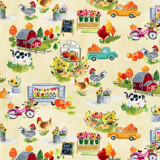 Falling for you by August Wren Harvest Drive Dew ST-DAW1576DE Cotton Woven Fabric