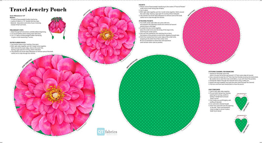 Sew N Go XII 24" Travel Jewelry Pouch Panel 27814X Cotton Woven Panel