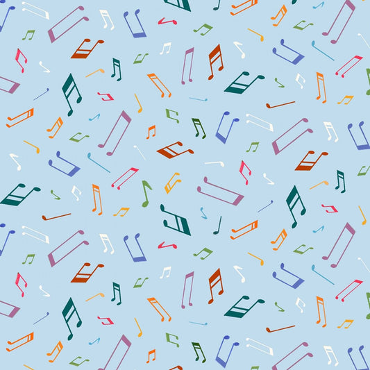 Woodland Musician Music Notes Breeze DC9013-BREE Cotton Woven Fabric