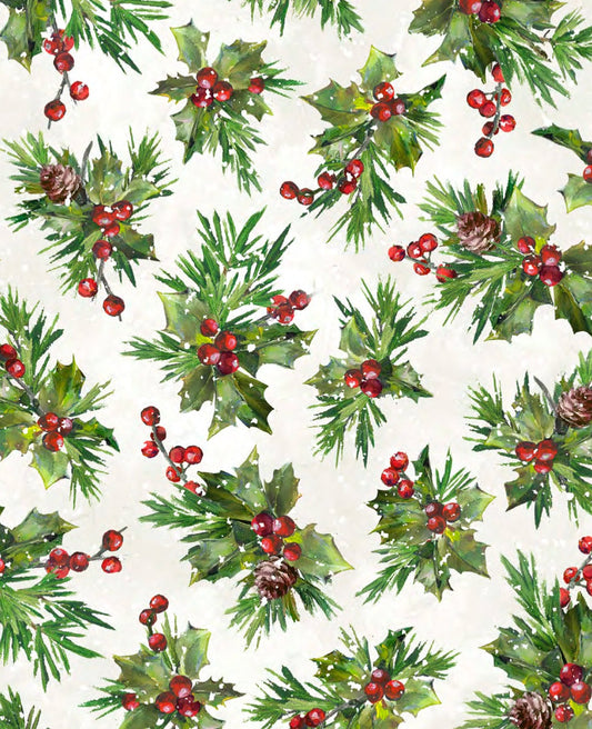 Winter Wonder S4708-531-Papyrus Digitally Printed Cotton Woven Fabric