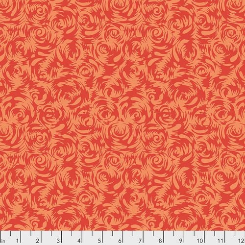 Silk Road by Snow Leopard Designs Persian Rose in Orange PWSL090.ORANGE Cotton Woven Fabric