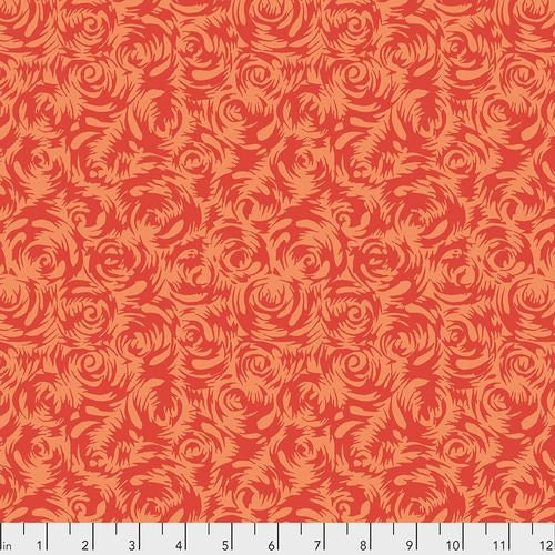 Silk Road by Snow Leopard Designs Persian Rose in Orange PWSL090.ORANGE Cotton Woven Fabric
