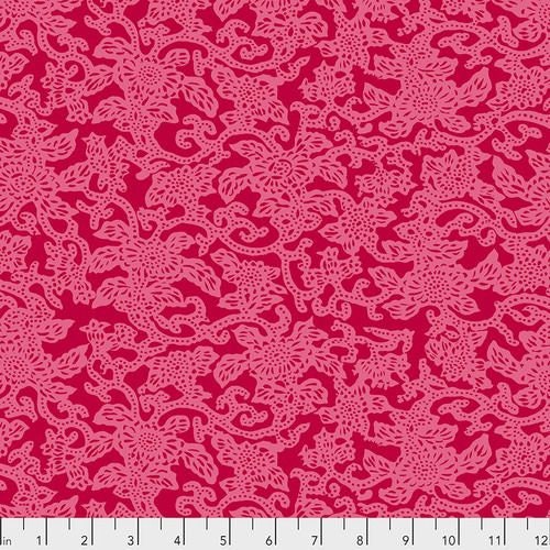 Silk Road by Snow Leopard Designs Kashgar in Scarlet PWSL091.SCARLET Cotton Woven Fabric