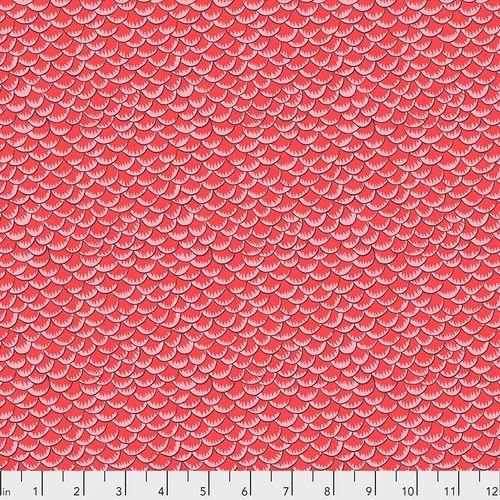 Silk Road by Snow Leopard Designs Scales in Scarlet PWSL092.SCARLET Cotton Woven Fabric
