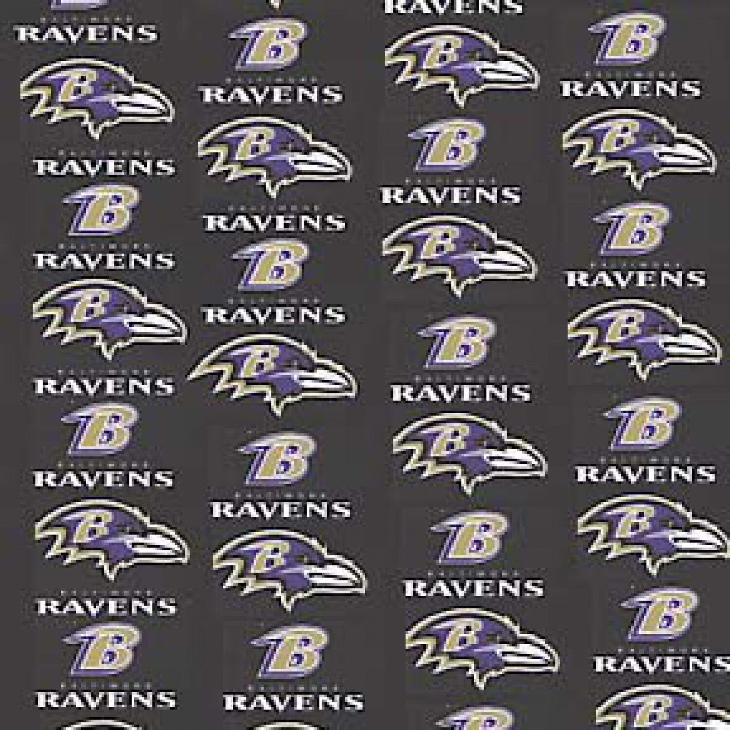 Licensed NFL Football Baltimore Ravens Black Cotton 60" 6041-D Cotton Woven Fabric