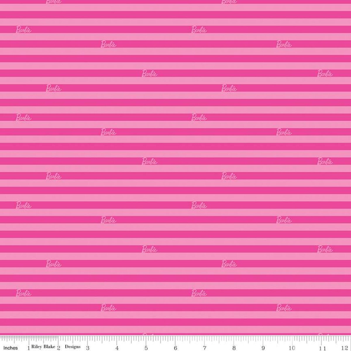 Licensed Barbie Stripes Pink C9734-PINK Cotton Woven Fabric
