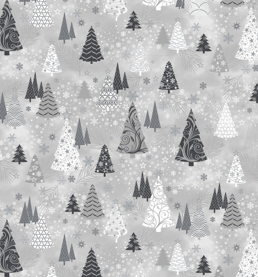It's Snowflake 4597-008 w/ Metallic Accents Cotton Woven Fabric