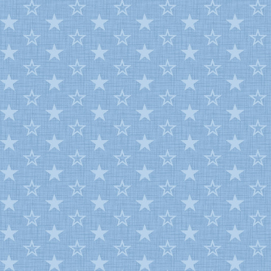 American Muscle by Chelsea Designworks Lt. Blue Mini Stars 5342-11 Cotton Woven Fabric