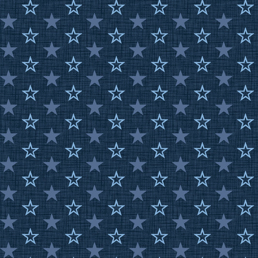 American Muscle by Chelsea Designworks Navy Mini Stars 5342-77 Cotton Woven Fabric