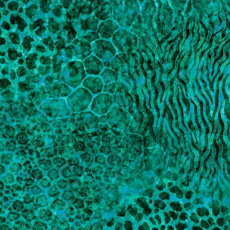 Serengeti by Dan Morris Animal Skin Blender Turquoise 27768-Q Cotton Woven Fabric