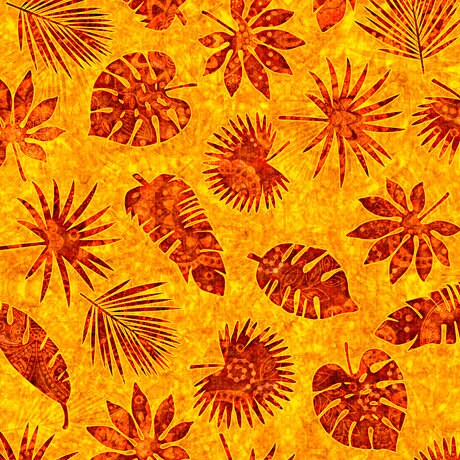 Serengeti by Dan Morris Palm Leaves Yellow 27767-S Cotton Woven Fabric