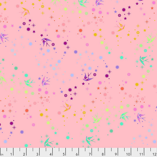 Tula Pink True Colors Fairy Dust Blush PWTP133.BLUSH Cotton Woven Fabric