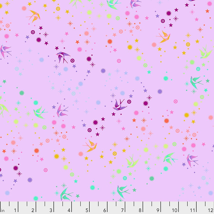 Tula Pink True Colors Fairy Dust Lavender PWTP133.LAVENDER Cotton Woven Fabric