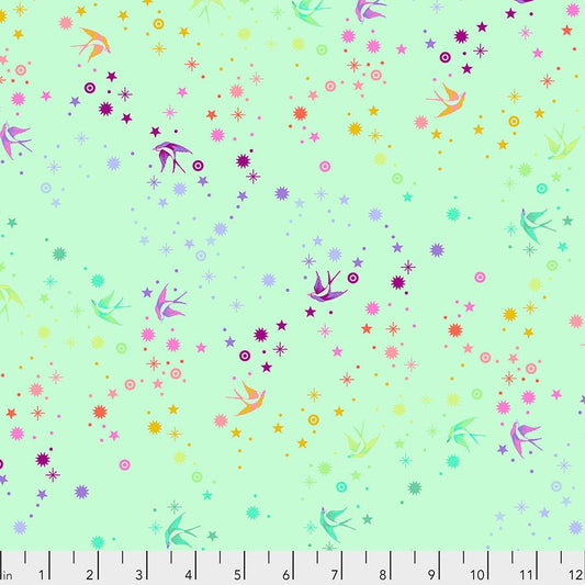 Tula Pink True Colors Fairy Dust Mint PWTP133.MINT Cotton Woven Fabric