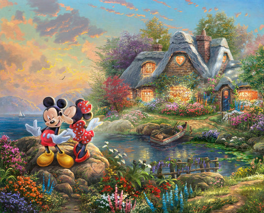 Disney Dreams Collection by Thomas Kinkade Studios 36" Panel Sweetheart Cove DS-2022-9C Cotton Woven Panel