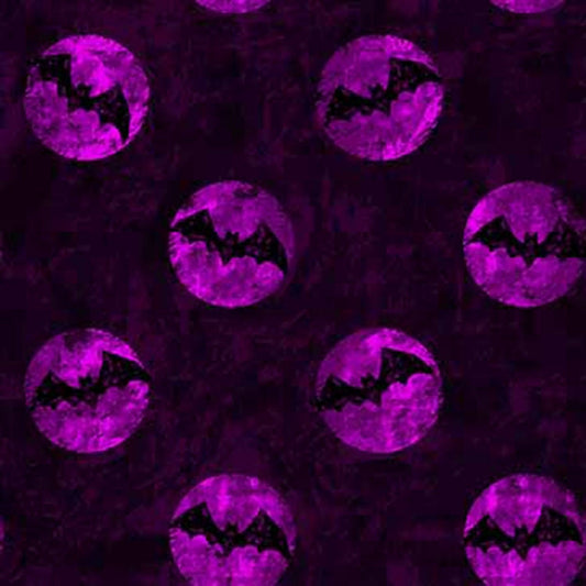 Halloween by Kate Ward Thacker Bat Dots 50271D430715 Cotton Woven Fabric