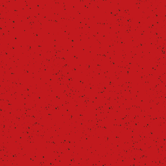 Warm Wishes by Hannah Dale Wrendale Design Speckled Solid Red D6205M-RJ Digitally Printed Cotton Woven Fabric
