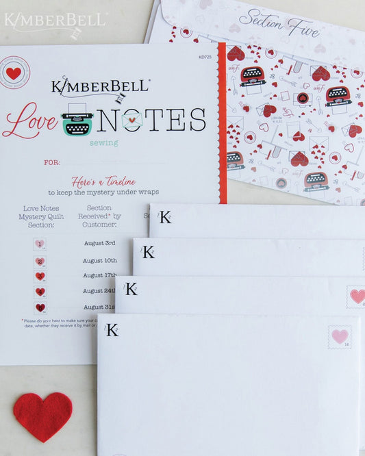 Maywood Studio KimberBell's Love Notes Sewing KD725 Pattern Only