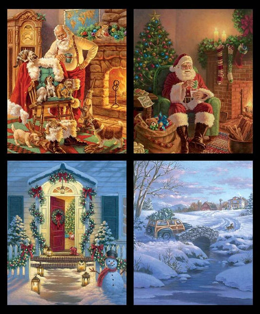 A Classic Christmas 36" Panel Pillow P9544-PILLOW Cotton Woven