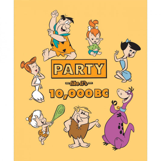 Licensed The Flintstones 36" Panel Party On 24060203P-1 Cotton Woven Panel