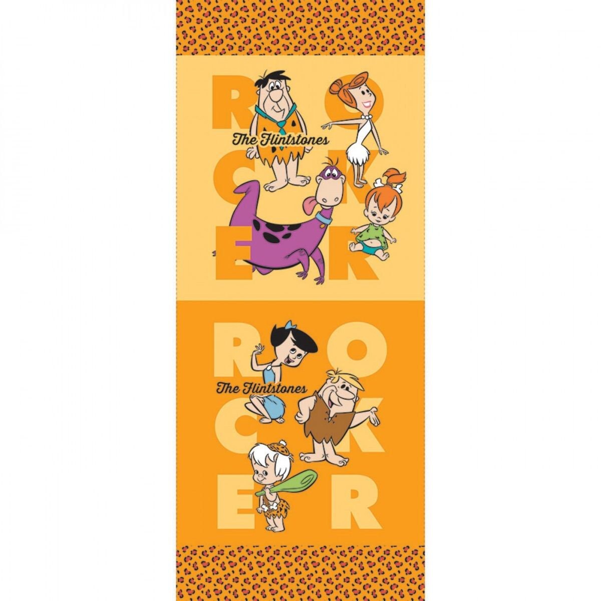 Licensed The Flintstones 18" Panel Rocker Orange  24060202P-1 Cotton Woven Panel