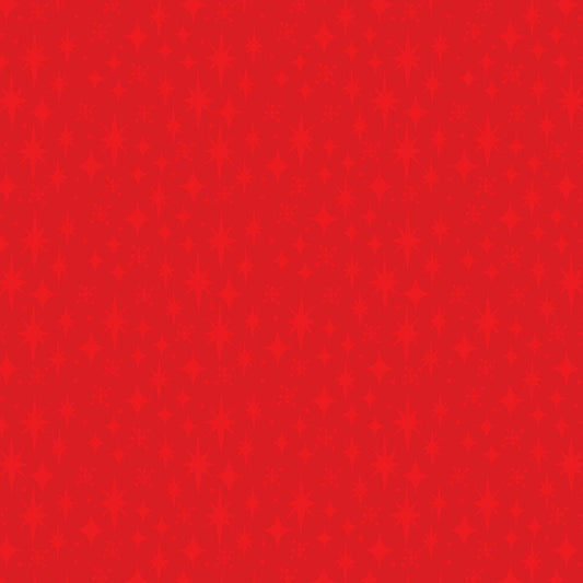 Garden Gnomes by Sue Marsh Stars Red 3621J-007 Cotton Woven Fabric