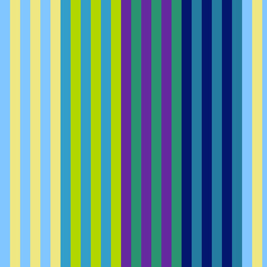 All Lined Up by Judy Gauthier Blue/Green Narrow Stripe  5380-76 Digitally Printed Cotton Woven Fabric