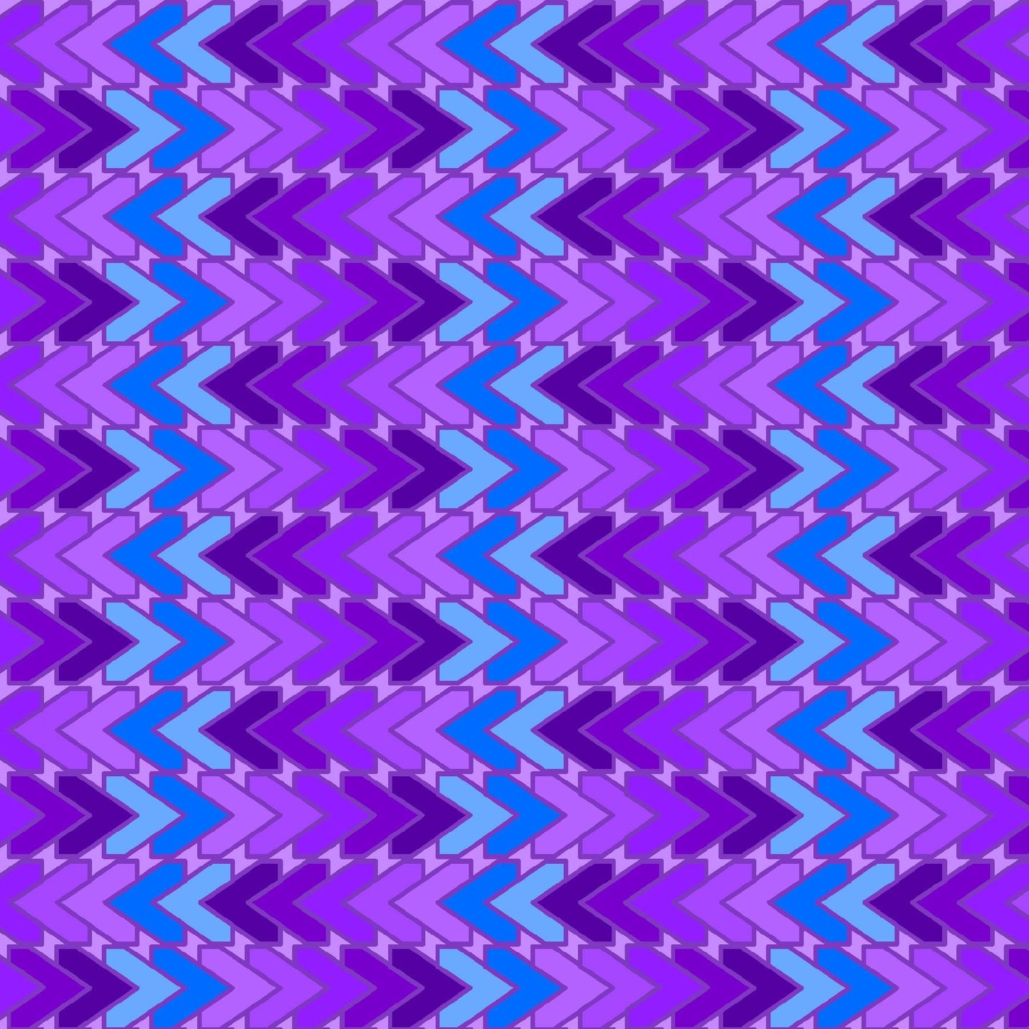 All Lined Up by Judy Gauthier Blue/Purple Chevron 5381-78  Digitally Printed Cotton Woven Fabric