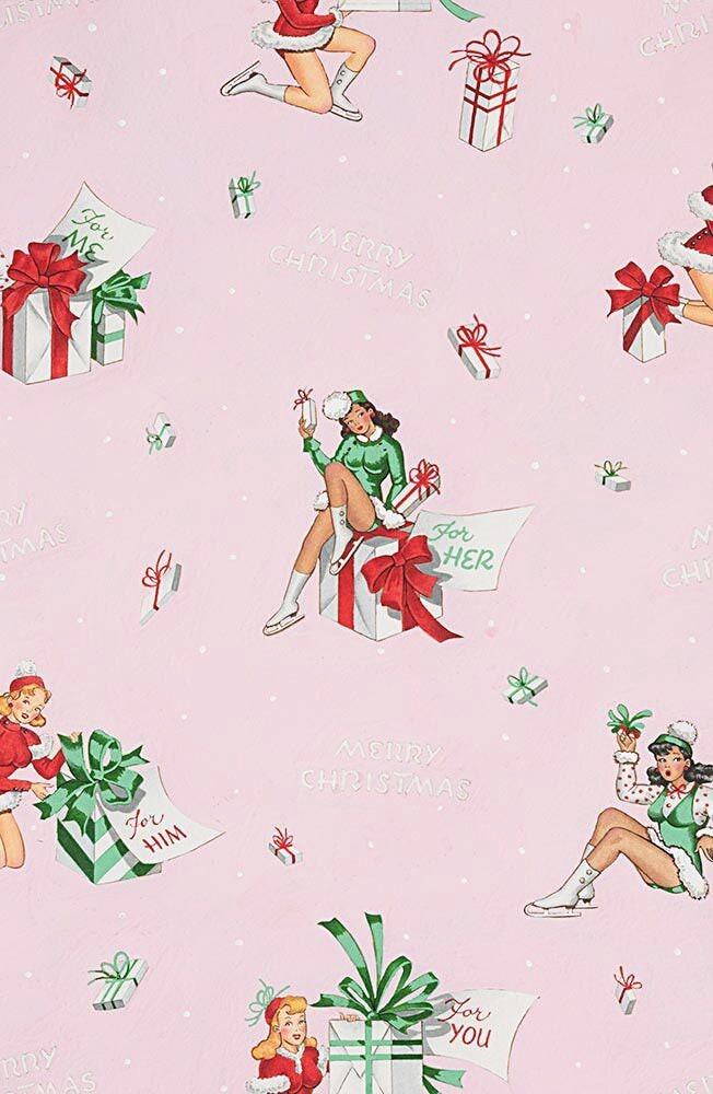 Christmas Time Pink For You 8837a Cotton Woven Fabric