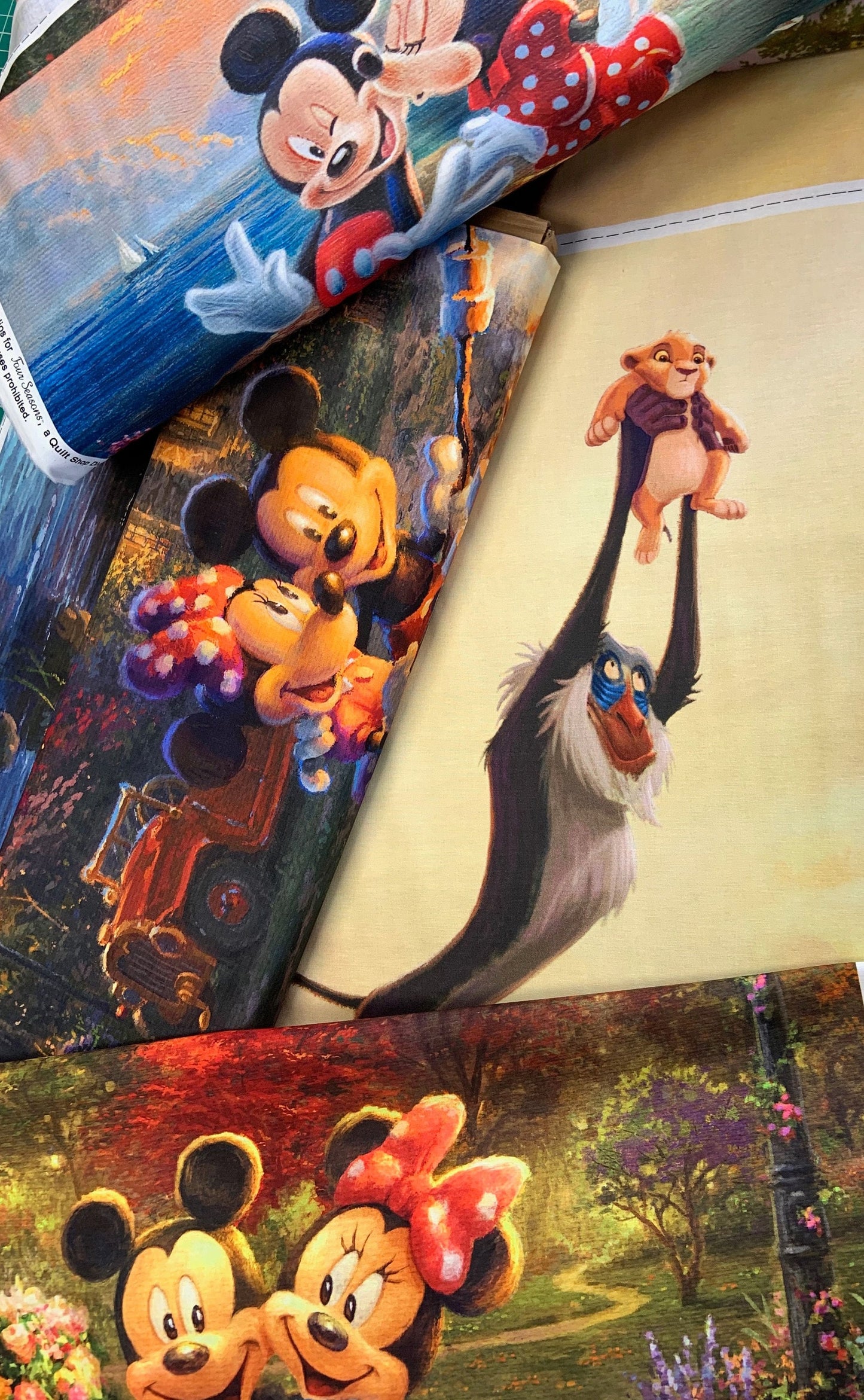 Disney Dreams Collection by Thomas Kinkade Studios 36" Panel The Lion King DS-2018-9C Cotton Woven Panel